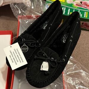 Coach Women's Black Moccasins